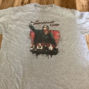 The Breakfast Club Shirt Mens XL Gray Bender Cast Retro Short Sleeve 80s